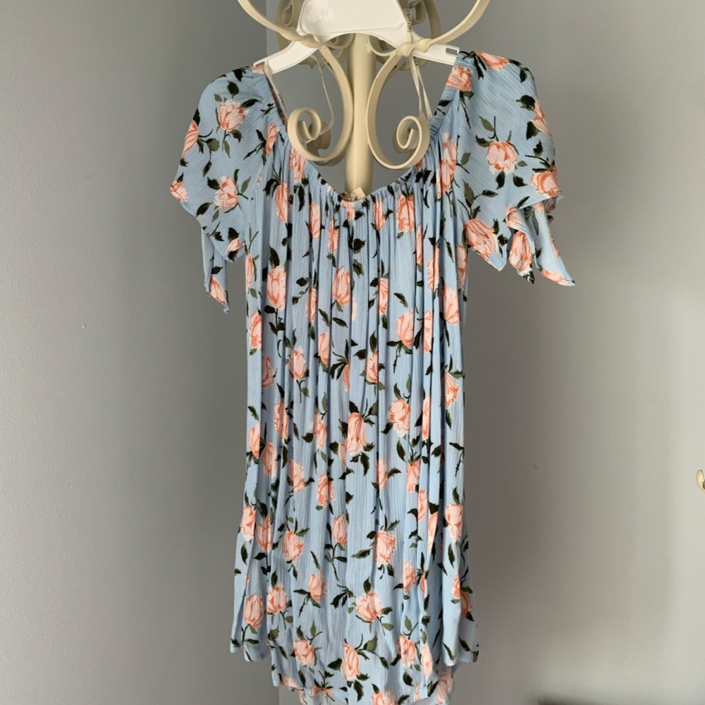 Strapless Shoulder Tie Sleeve Dress